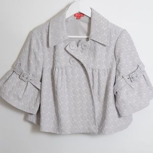 CROPPED JACKET "ELLE" IN GRAY*J011*